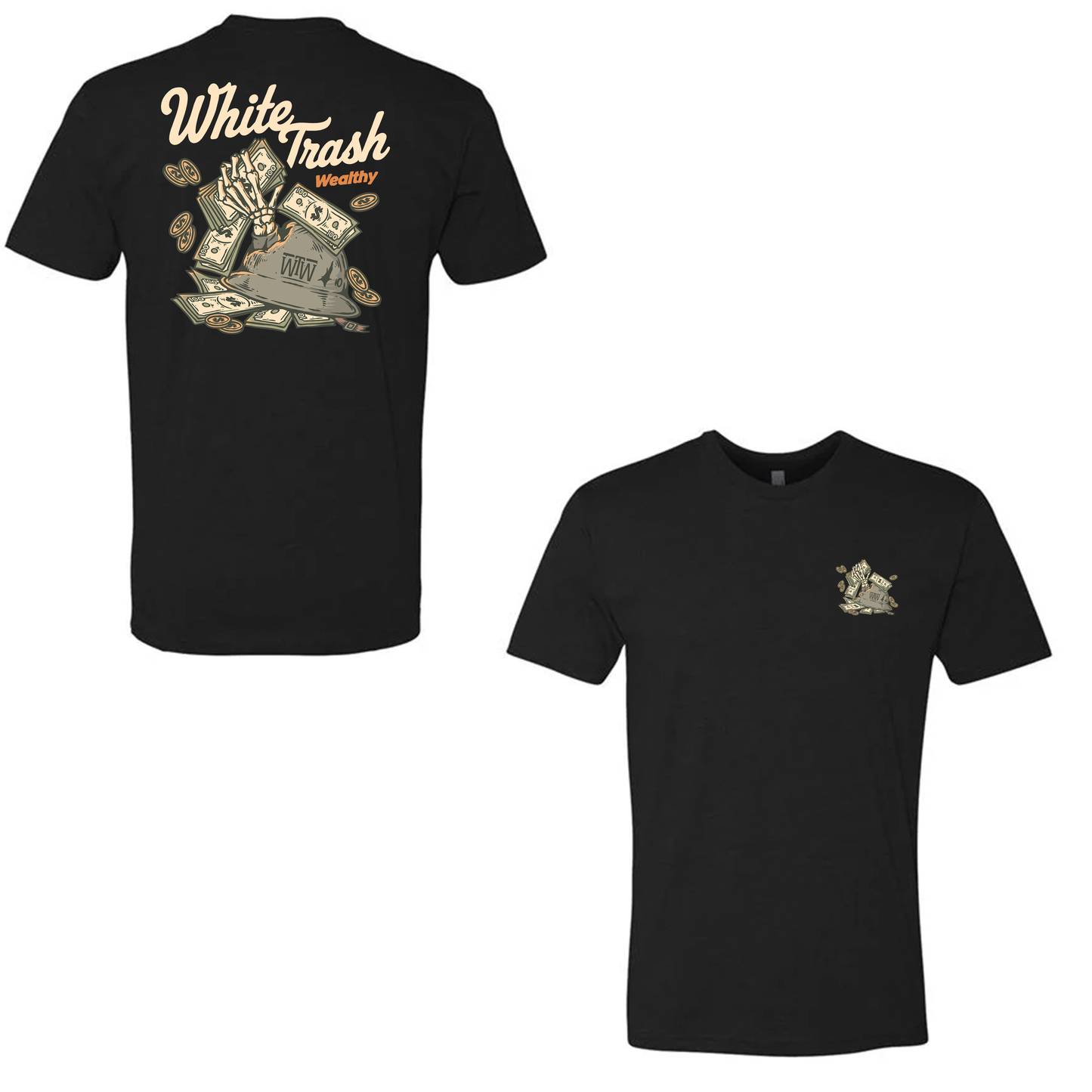 Black Hard hat Skeleton Shirt