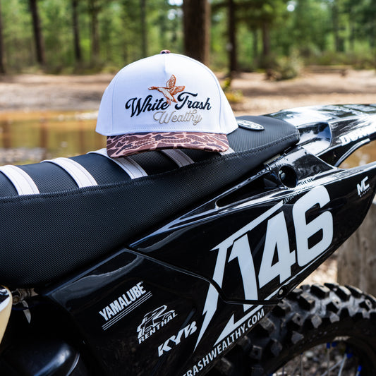 Bird White & Camo Snapback