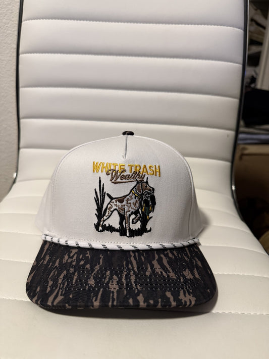 Dog White and Camo Snapback